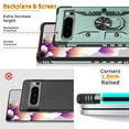thumbnail image 3 of Nalacover Rugged Case for Google Pixel 8 with Rotated Ring Holder Kickstand Magnetic Car Mount Case, Heavy Duty Hybrid PC + TPU Military Grade Shockproof Non-Slip Cover, Darkgreen, 3 of 9