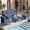 Blue Frame + Grey Cushion, variant on SERWALL 5-Piece HDPE Outdoor Patio Sofa Set, Modular Sectional Conversation Furniture, Weather-Resistant Patio Sofa, Deck, Backyard & Poolside, Grey Frame with Khaki Cushionss