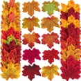 thumbnail image 1 of Artificial Maple Leaves Mixed: Faux Fall Leaf Fake Autumn Leaf for Thanksgiving, 1 of 10