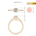 thumbnail image 6 of ANGARA Natural 0.5 Ct. Diamond Solitaire Ring in 14K Rose Gold for Women (Ring Size: 11.5), 6 of 11