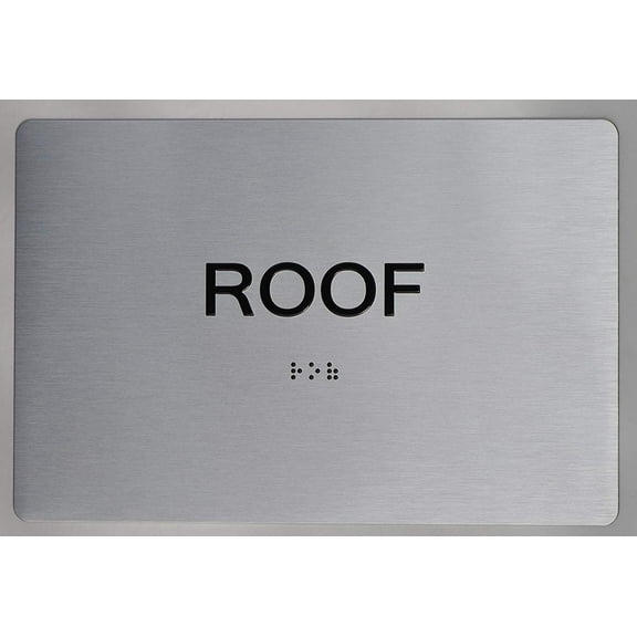 ROOF SIGN -(Aluminum, Brush Silver, size 6x9) The sensation line