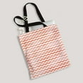thumbnail image 2 of ABPHQTO White Chevron Light Red Canvas Bag Reusable Tote Grocery Shopping Bags Tote Bag 14x16 inch, 2 of 2