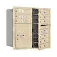 thumbnail image 4 of Salsbury Industries 4C Horizontal Mailbox 8-Door High Unit (30.5"), Double Column, 9 MB1 Doors, 1 PL5, Aluminum, Front Load, USPS Access, 4 of 4