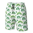 thumbnail image 4 of Logiee St. Patrick's Day rainbows Print Mens Swim Trunks Quick Dry Board Shorts,Breathable Hawaii Beach Shorts Swimwear Bathing Suits-Large, 4 of 6