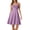 Purple, variant on Women's Ruched Bust Fit-and-Flare Mini Dress, Sleeveless Spaghetti Strap Casual Dress with Pockets for Summer,L