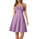 thumbnail image 1 of Vestido de verano con tirantes finos y corte en A para mujer: diseño elegante y ajustado, tejido elástico, adecuado para fiestas y ocasiones informales., 1 of 4