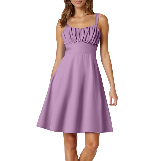 Vestido de verano con tirantes finos y corte en A para mujer: diseño elegante y ajustado, tejido elástico, adecuado para fiestas y ocasiones informales.