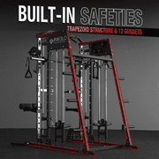 Mikolo M4 Smith Machine Home Gym, 2200LBS Power Rack with Functional Trainer, Cable Crossover, LAT Pulldown, Low Row, Landmine and Plate Storage for Full Body Strength Training