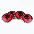 thumbnail image 5 of Xotic Tech 4 x 56.5mm Punisher Rock Skull Emblem Car Wheel Center Cap Decor Cover Sticker, 5 of 8