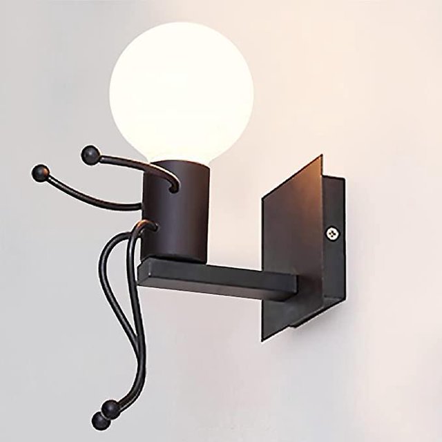 cratif Rtro Apliques Murale Intrieur Vintage Lampe Murale Industriel Lampe De Mur Fer Repasser Art Dco E27 Base Pour Bar, Chambre Coucher, Cuisi