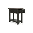 thumbnail image 2 of 24 Inch Side End Table, Black Wood Base, Power Socket and USB Chargers - Saltoro Sherpi, 2 of 5