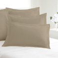 thumbnail image 4 of Fresh Ideas FRE201XXMOCH11 Poplin Tailored Pillow Sham  Mocha - Euro, 4 of 4