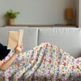 thumbnail image 3 of Fiesta Soft Flannel Fleece Throw Blanket, Abstract Sombrero and Maracas Pattern Geometric Star Design Colorful Illustration, Cozy Plush for Indoor and Outdoor Use, 60" x 80", Multicolor, by Ambesonne, 3 of 5