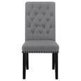 thumbnail image 3 of Alana Fabric Upholstered Dining Side Chair Gray (Set of 2), 3 of 13