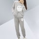 thumbnail image 5 of GOOHOCHY Pijama de invierno de franela con diseño de búho para mujer, manga larga, talla L (gris), 5 of 8