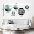 thumbnail image 4 of Designart "Sacred Geometry In Vintage Color Tones V" Modern Geometric Metal Wall Art Set of 5 Piece, 4 of 5