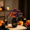 thumbnail image 4 of Gothic Halloween Artificial Bouquet 12.2In, Faux Rose Sunflower Dahlia Dark Floral Arrangement for Halloween Table & Window Seasonal Decor,Multicolor, 4 of 6