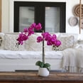thumbnail image 3 of Nearly Natural 19in. Artificial Purple Orchid with Decorative Vase, Pink, 3 of 4