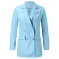 thumbnail image 1 of Vedolay Women's Suit Jackets Women's Casual Blazers Long Sleeve Oversized Business Lapel Collar Jacket,Blue S, 1 of 4