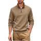 thumbnail image 2 of Ceisia Men's Casual Striped Half Button Round Neck Pullover with Pocket Daily Fashion Top Gift, 2 of 9
