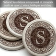 thumbnail image 3 of Thirstystone 4-Pack Monogram Letter "S" Natural Sandstone Coasters, 3 of 6