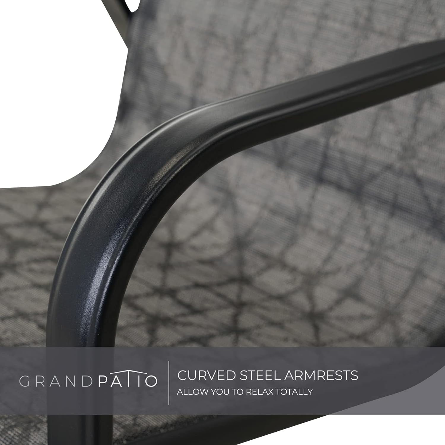 Grand Patio Modern Rocking Chair Set of 2 for Outdoor Balcony, Terrace, Black