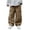 Coffee, variant on Gyexs Boys Cargo Pants Pull On Elastic Waist Wide Leg Baggy Sweatpants Athletic Hiking