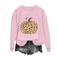 thumbnail image 3 of Halloween Sweatshirts for Women Yotami Crewneck Loose Long Sleeve Shirts for Holiday Cute Pumpkin Print Fall Clothes (Pink, XL), 3 of 4