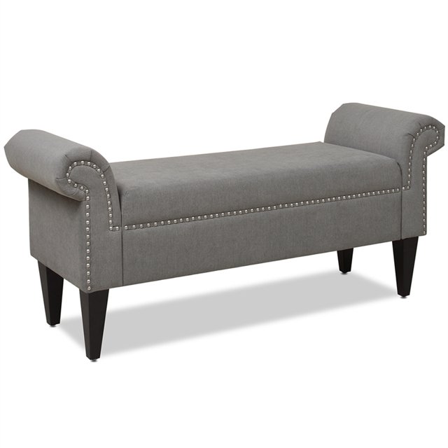 Jennifer Taylor Banc d'Accent d'Entrée Kathy Roll Arm Gris
