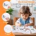 thumbnail image 2 of Dry Erase Alphabet , Number , Animal and Math Flash Cards - Write and Wipe Laminated ABC Letter Tracing Practice Card for Kindergarten (30 Flashcards with 1Pen and 1Wiping Cloth), 2 of 6