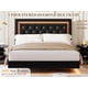 thumbnail image 2 of Cama Flotante Full con Luces LED Inteligentes: Cabecero de Diamante Tapizado, Plataforma Sólida Silenciosa (Sin Somier) - Marco Moderno con Listones de Madera Maciza, 2 of 9