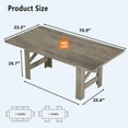 thumbnail image 3 of EDTara Farmhouse Dining Table, 71 Inch Wooden Dinner Table With Thick Frame and Triangular Legs for Kitchen or Office, 3 of 8