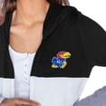 thumbnail image 3 of Women's Gameday Couture  Black Kansas Jayhawks Colorblock Hooded Cardigan, 3 of 3