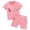 Pink, variant on Toddler Girl Clothes Baby Girls Outfits 6M-5T Summer Floral Print Shirt+Shorts2pcs Baby Clothing(Light Pink,12-18 Months)