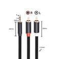 thumbnail image 5 of Cable RCA HiFi Estéreo 2RCA a Cable de audio de 3,5 mm Cable divisor AUX Y (300 cm), 5 of 5