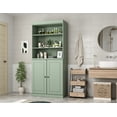 thumbnail image 3 of 100% Solid Wood 32" Bathroom Cabinet with Solid Doors, 2-Drawers and Adjustable Shelves, 3 of 6