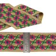 thumbnail image 2 of IBA Indianbeautifulart Golden Dori With Dark Magenta & Green Thread Dupion&nbsp;Trimming&nbsp;for Sewing DIY Craft by 3 Yard Border Lace Tape&nbsp;Trim, 1 Inch Wide, 2 of 7