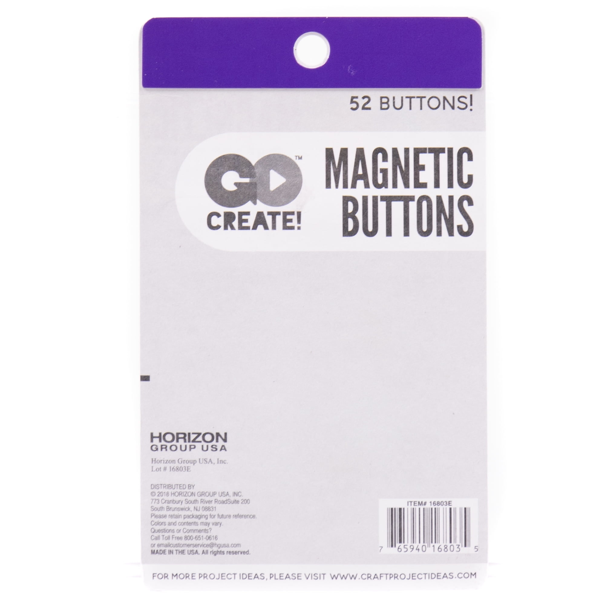 Hello Hobby Small Magnetic Buttons, 52-Pack, Boys and Girls, Child, Ages 5+  