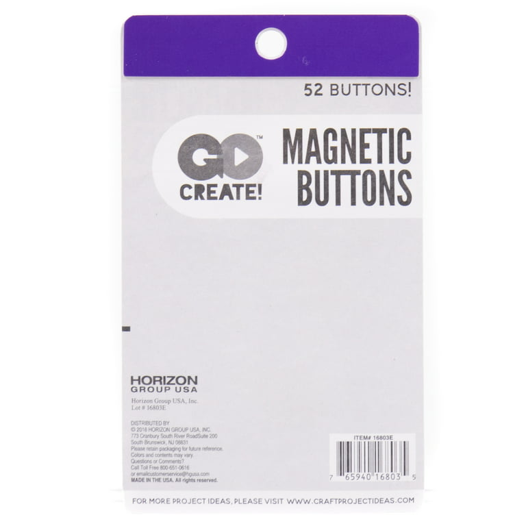 Go Create 19mm Round Magnets, 52 Count 