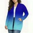 thumbnail image 2 of HongQid Plus Size Cardigan for Women Solid Color Open Front Cardigans Long Sleeve Tops, 2 of 5