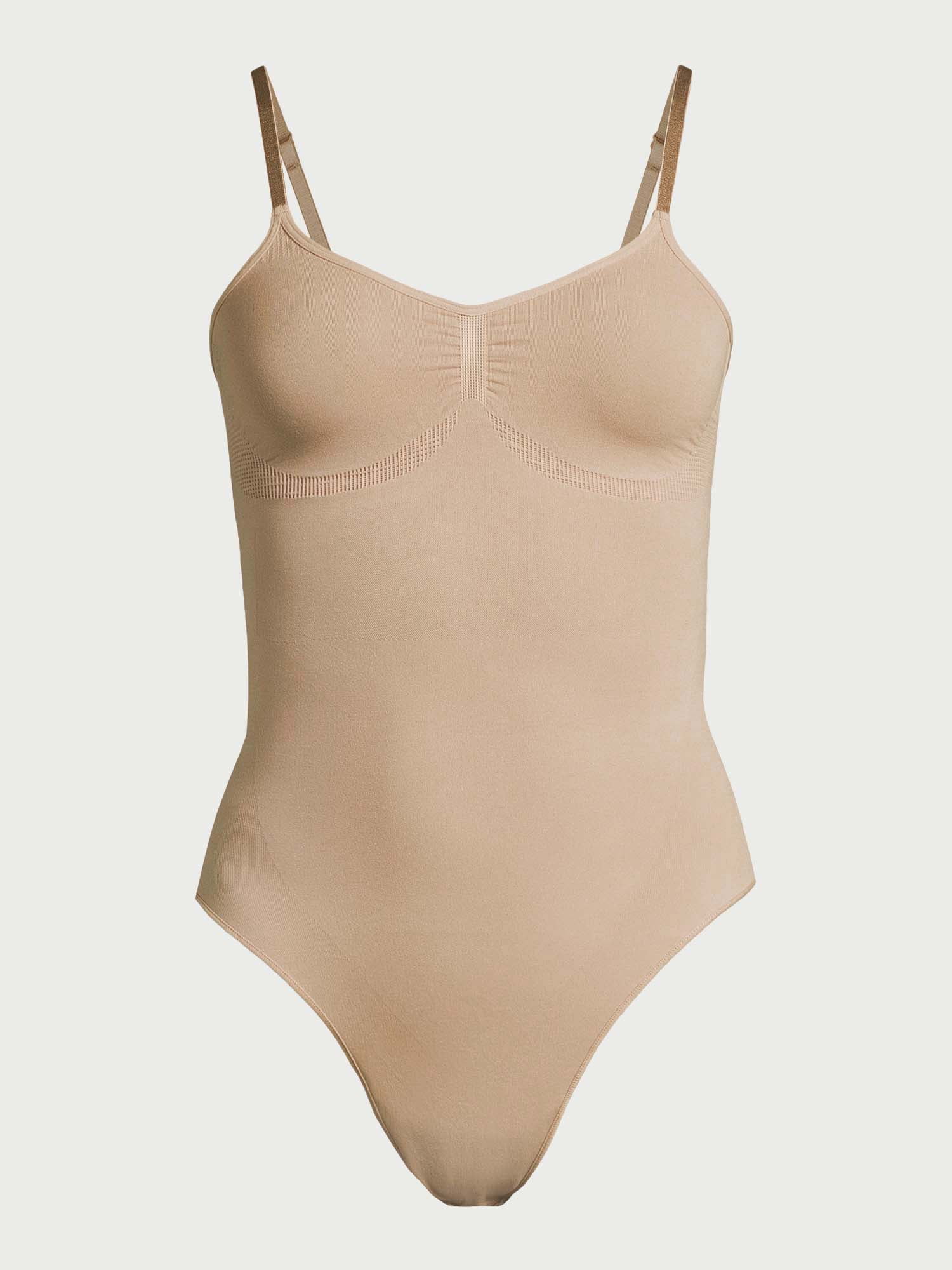 Joyspun Women's Seamless Sculpting Thong Bodysuit, Sizes S-XXXL