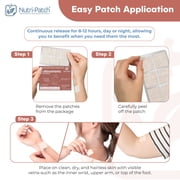 NUTRI-PATCH Multi-Nutrients Topical Vitamin Patches with Vitamin B-12, Vitamin D3, Vitamin C, Magnesium & Zinc, Physician Formulated, 30 Count