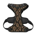 thumbnail image 3 of TEQUAN Large Dog Harness with Leash, Golden Snake Skin Animal Prints Reflective No Pull Adjustable Pet Vest (L), 3 of 7