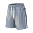 thumbnail image 2 of TrendOFT Women's Quick Dry Shorts Drawstring High Waisted Bermuda Athletic Running Shorts with Pockets Light Gray L, 2 of 4