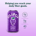thumbnail image 3 of OLIPOP Prebiotic Soda, Classic Grape, 12 fl oz, Pantry Packs, 3 of 10