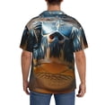 thumbnail image 3 of KLL Realistic Cute Sea Turtle Print Men's Shirt Short Sleeve Button Down Summer Cuba Beach Shirts- 3X-Large, 3 of 5