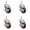 4 Swivel - Top Lock Brakes  - Maroon, variant on 3 Inch Maroon Polyurethane 3/8 Inch Threaded Stem Caster with Brake