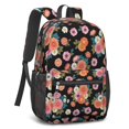 thumbnail image 2 of Pioneer Flower Floral Print Pattern 17" School Backpacks for Teens,Waterproof Oxford Fabric,S-Shape Padded Straps for School,Travel,Hiking,Camping, 2 of 5