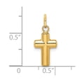 thumbnail image 2 of FJC Finejewelers 14 kt Yellow Gold Polished Puffed Cross Charm 17 x 8 mm, 2 of 6