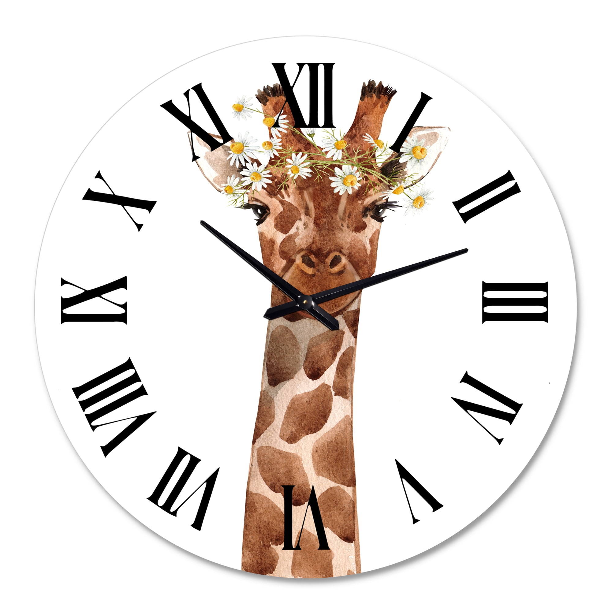 Designart 1 in Quartz Farmhouse Wall Clock
